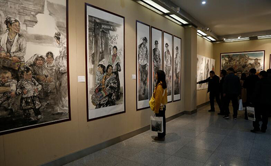 任祚旺国画作品在甘肃美术馆展出